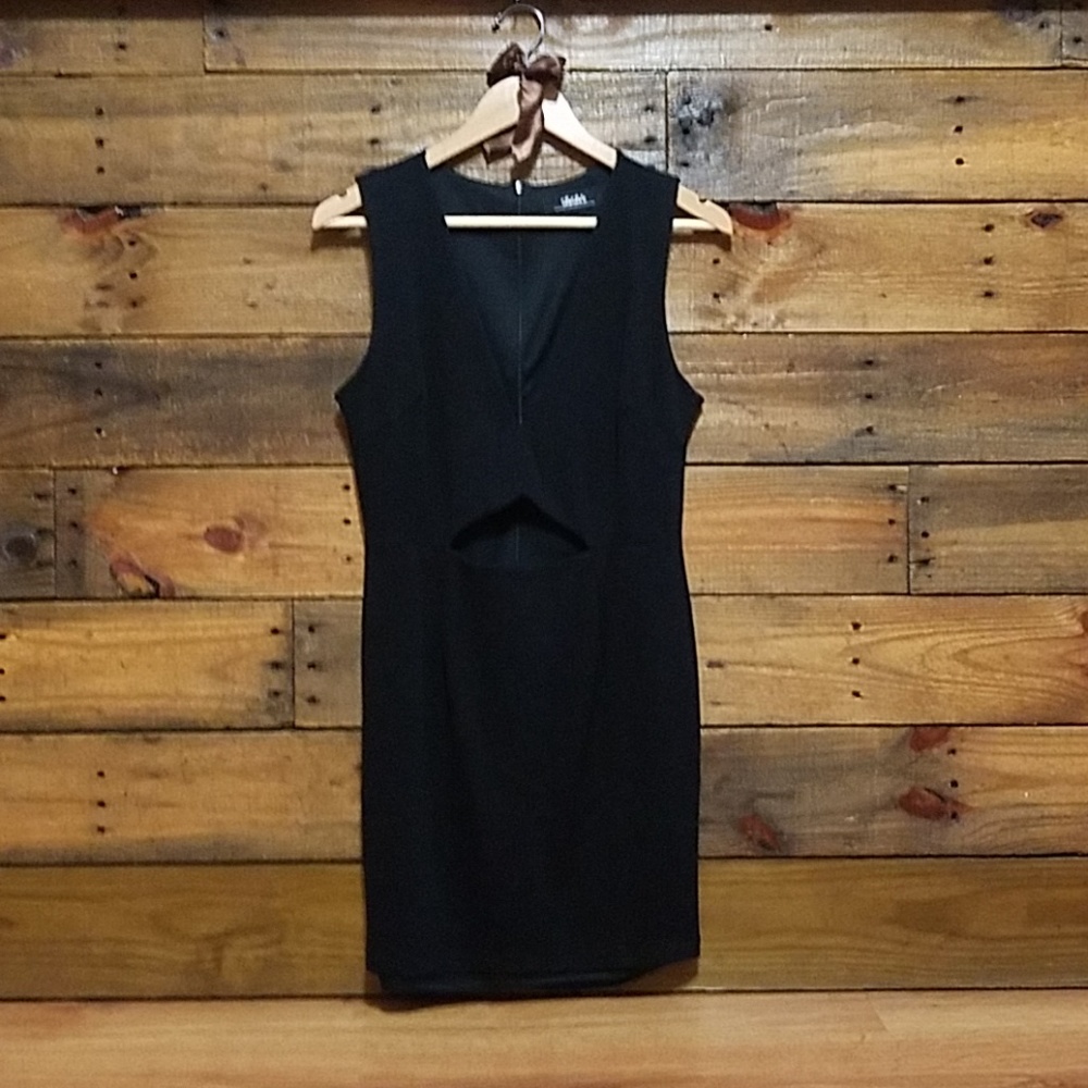Lulu's black cutout mini cocktail dress